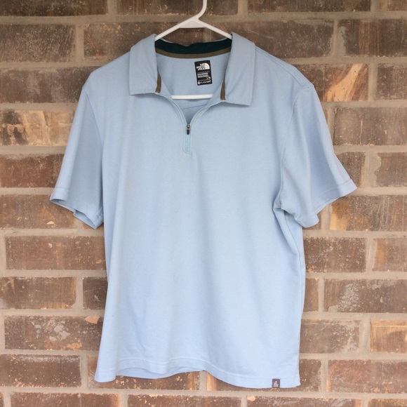 north face polo shirt large